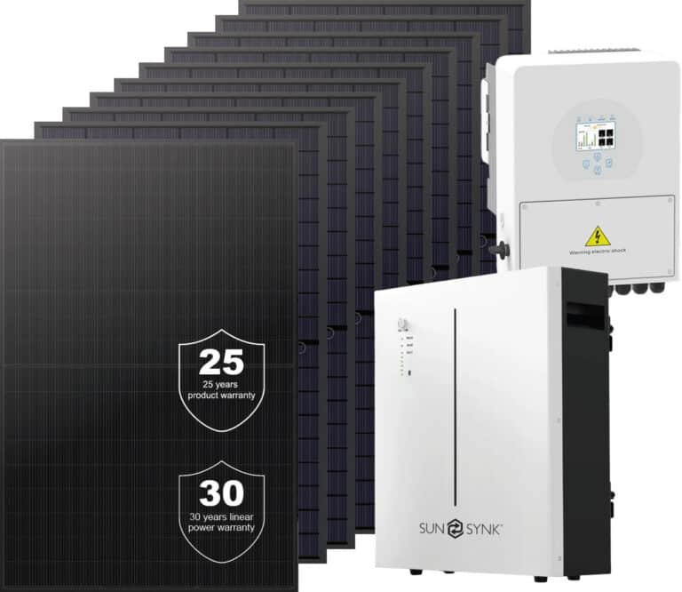 10 solar panels kit package with batteries and inverter
